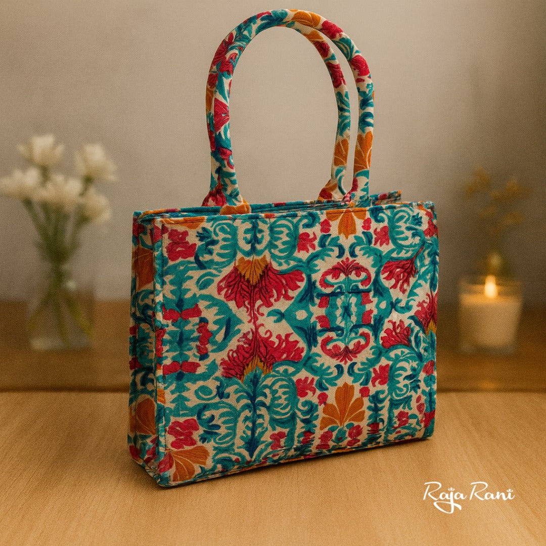 Kashmira Bloom Canvas Tote